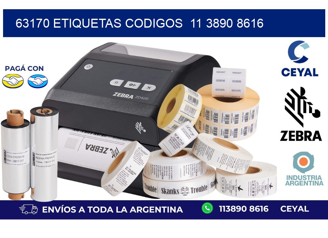 63170 ETIQUETAS CODIGOS  11 3890 8616