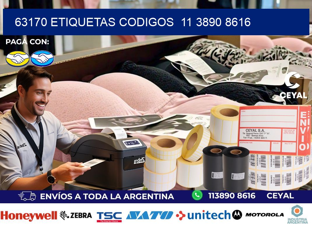 63170 ETIQUETAS CODIGOS  11 3890 8616