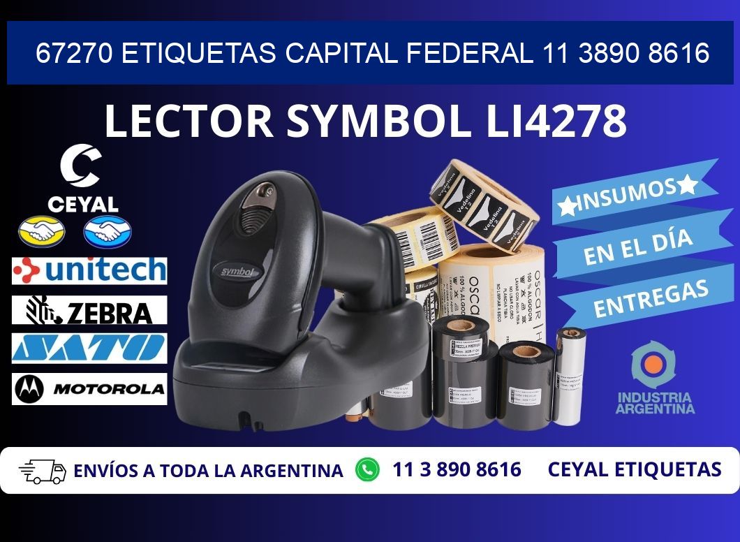 67270 ETIQUETAS CAPITAL FEDERAL 11 3890 8616
