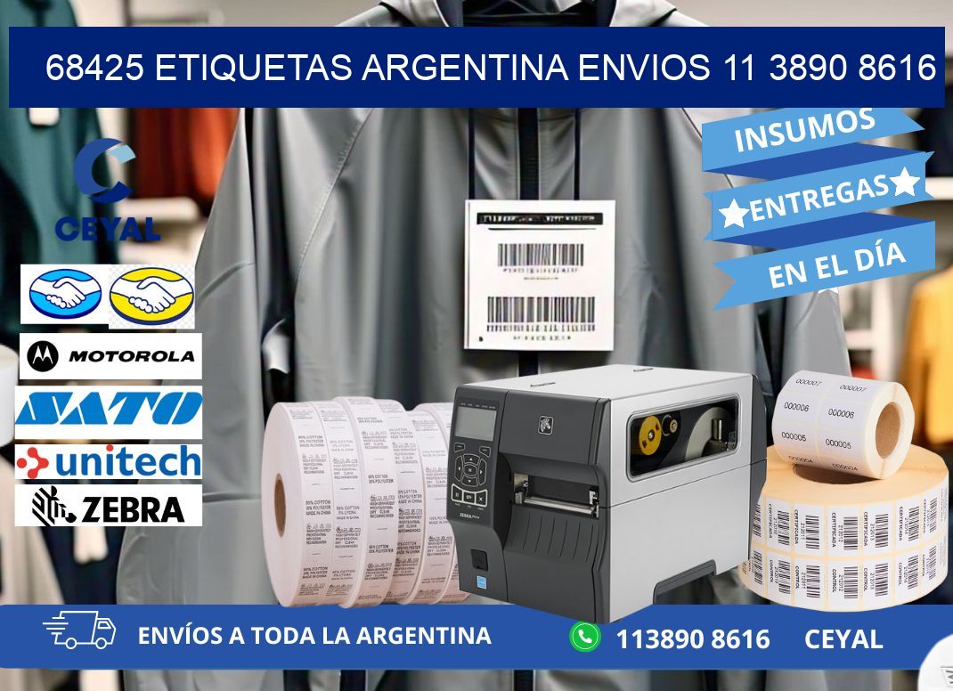 68425 ETIQUETAS ARGENTINA ENVIOS 11 3890 8616