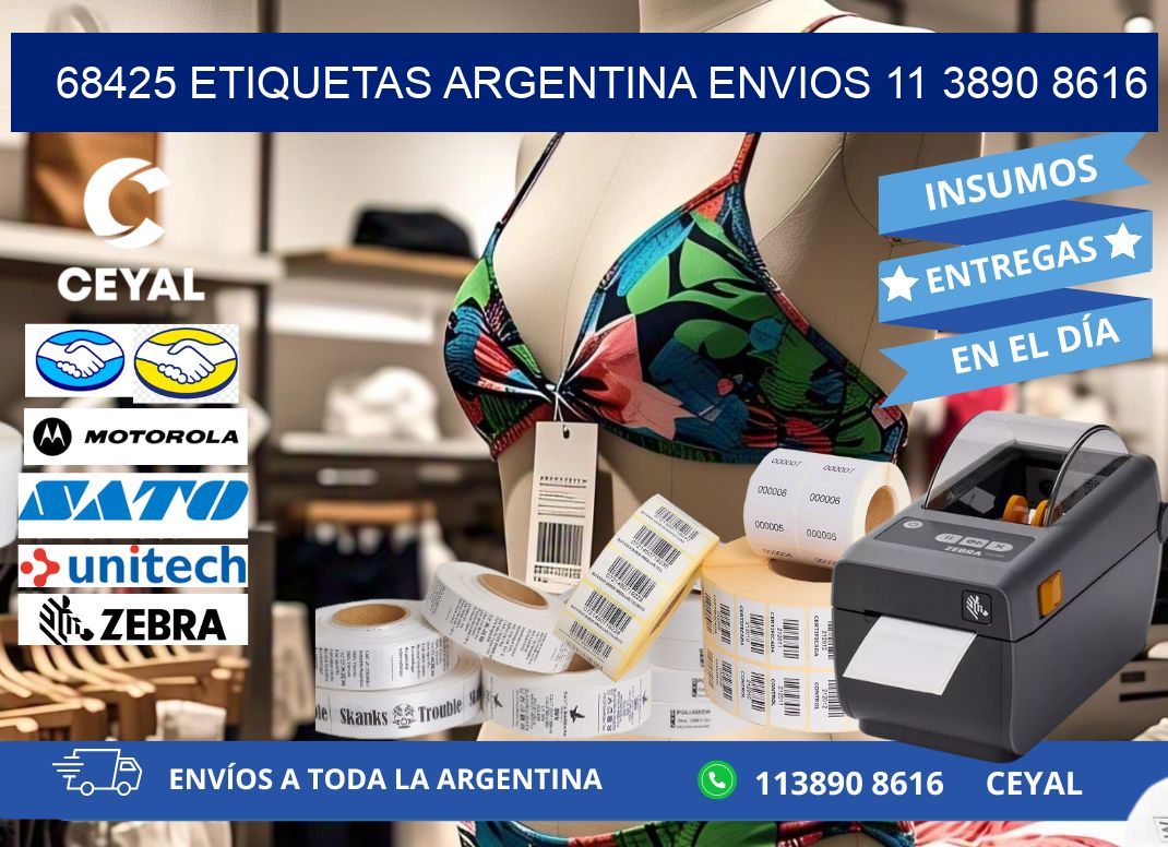 68425 ETIQUETAS ARGENTINA ENVIOS 11 3890 8616