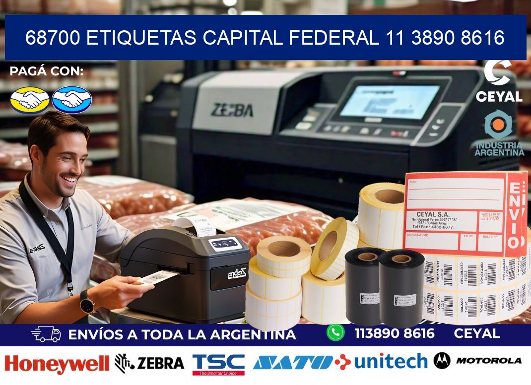 68700 ETIQUETAS CAPITAL FEDERAL 11 3890 8616
