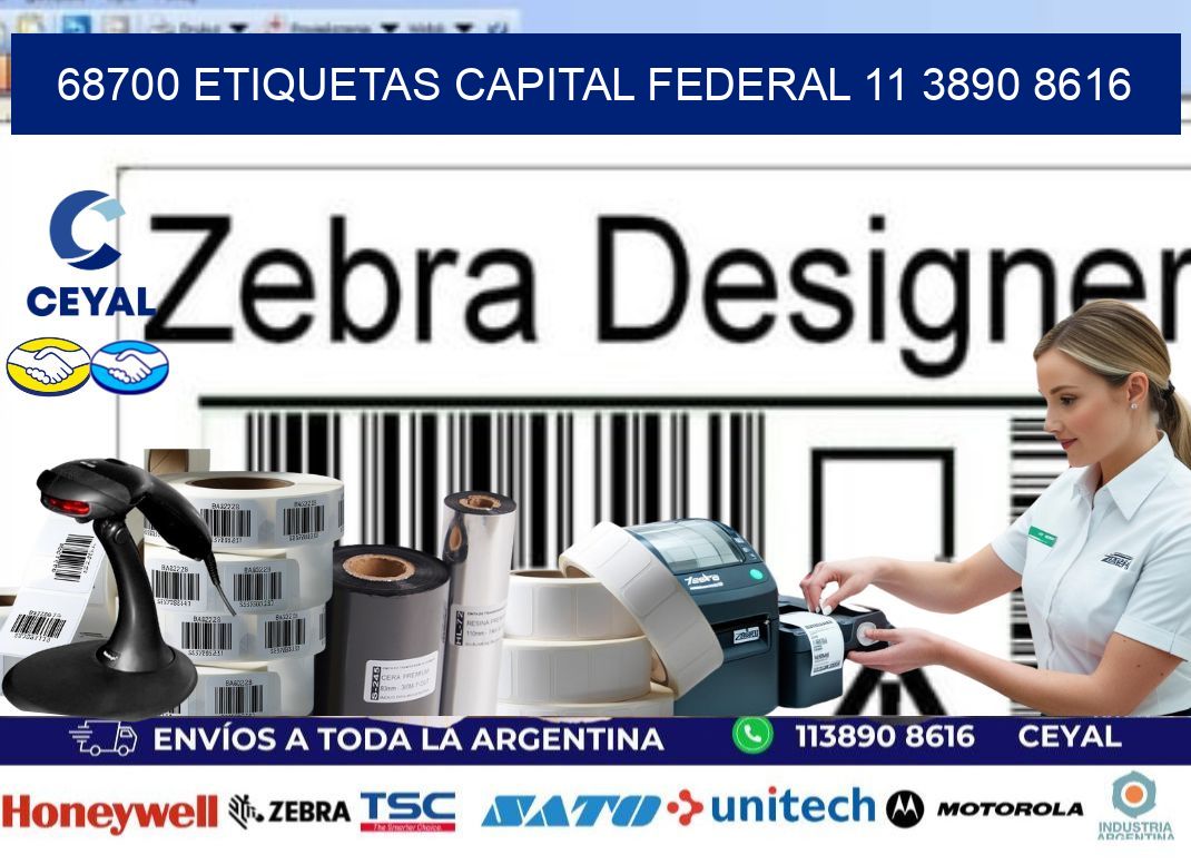 68700 ETIQUETAS CAPITAL FEDERAL 11 3890 8616