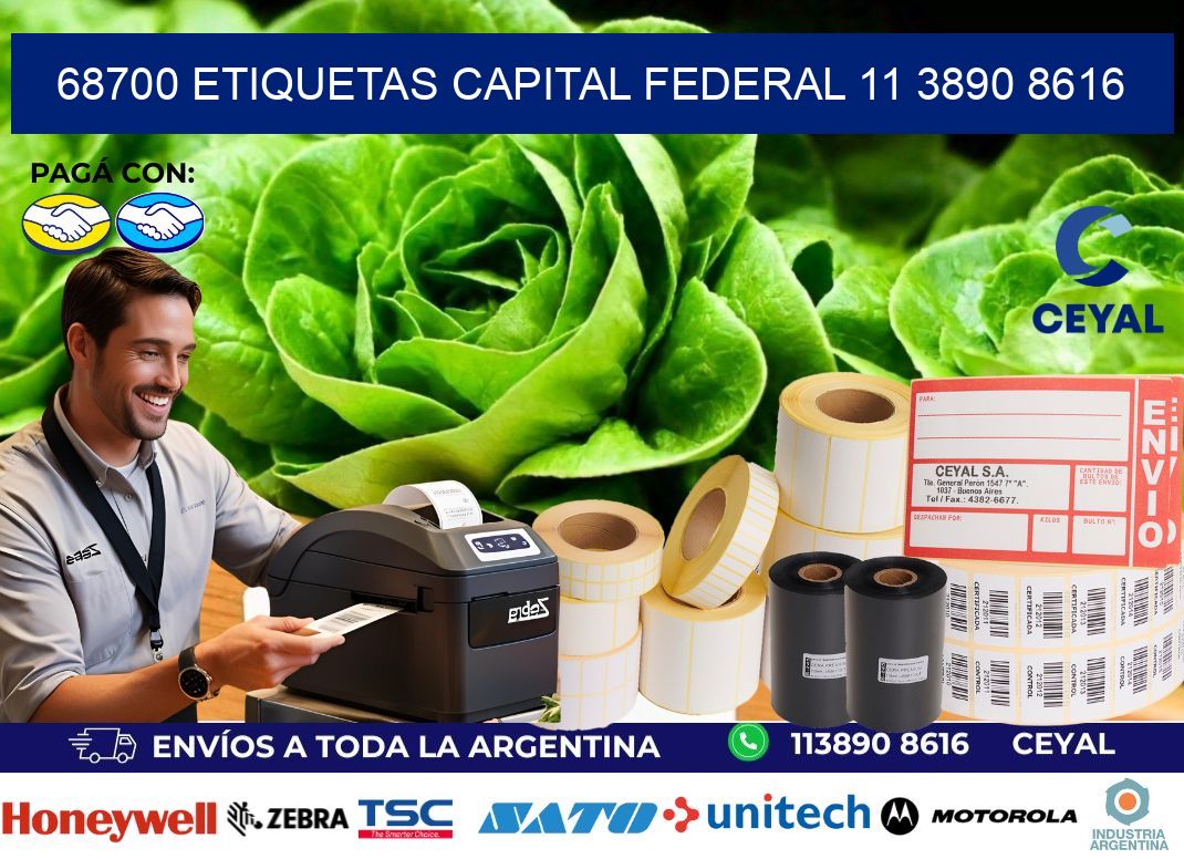 68700 ETIQUETAS CAPITAL FEDERAL 11 3890 8616