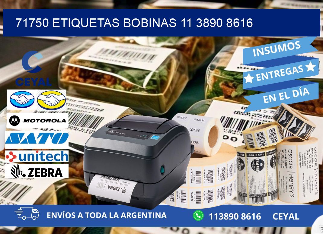 71750 ETIQUETAS BOBINAS 11 3890 8616