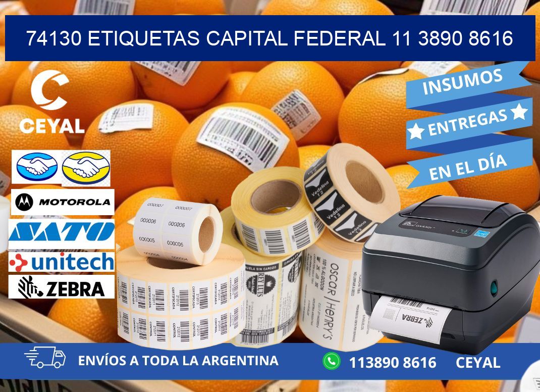 74130 ETIQUETAS CAPITAL FEDERAL 11 3890 8616