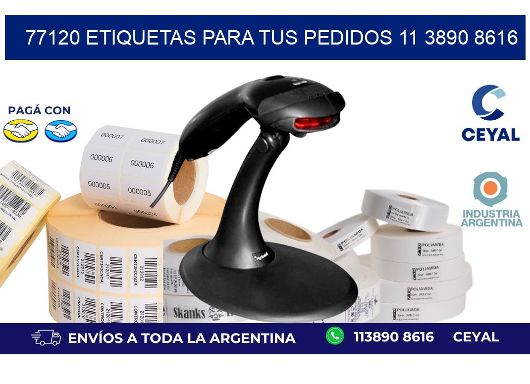 77120 ETIQUETAS PARA TUS PEDIDOS 11 3890 8616