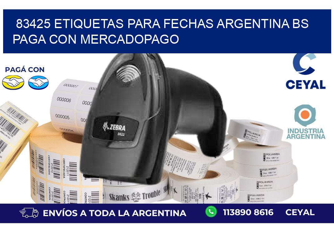 83425 ETIQUETAS PARA FECHAS ARGENTINA BS PAGA CON MERCADOPAGO