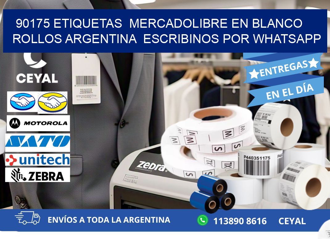 90175 ETIQUETAS MERCADOLIBRE EN BLANCO ROLLOS ARGENTINA ESCRIBINOS POR WHATSAPP