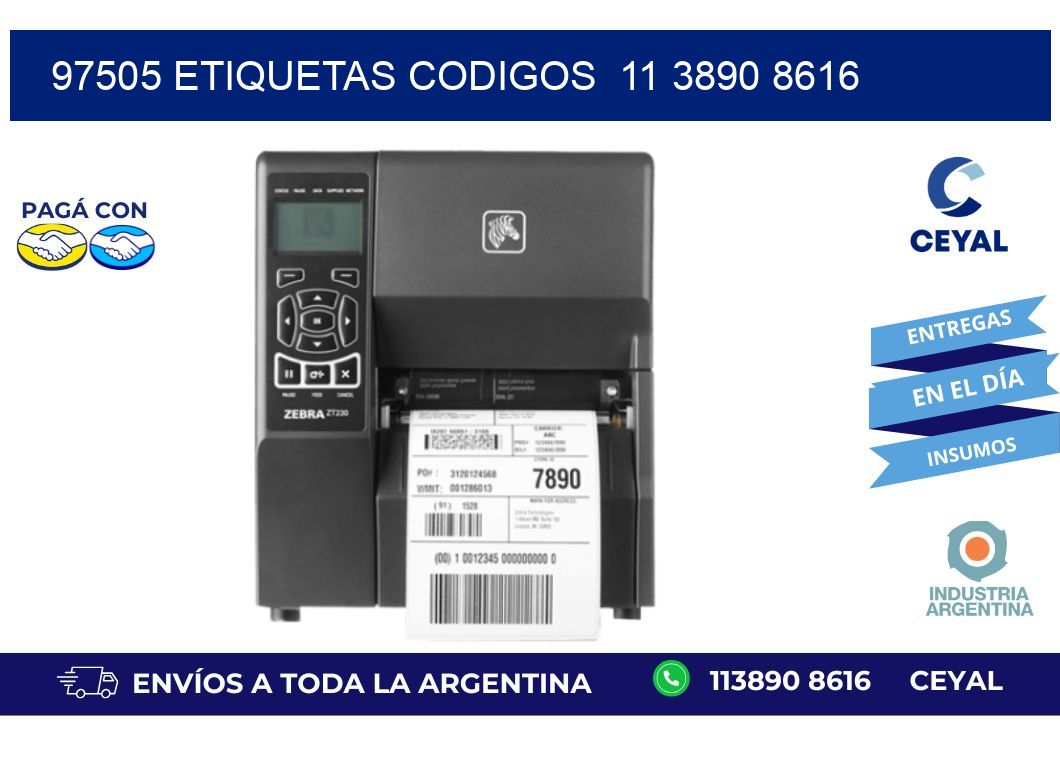 97505 ETIQUETAS CODIGOS  11 3890 8616