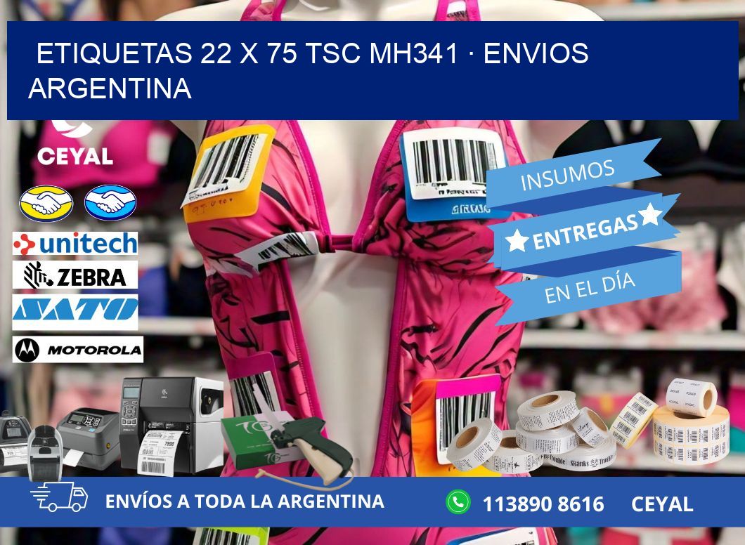 ETIQUETAS 22 x 75 TSC MH341 · ENVIOS ARGENTINA