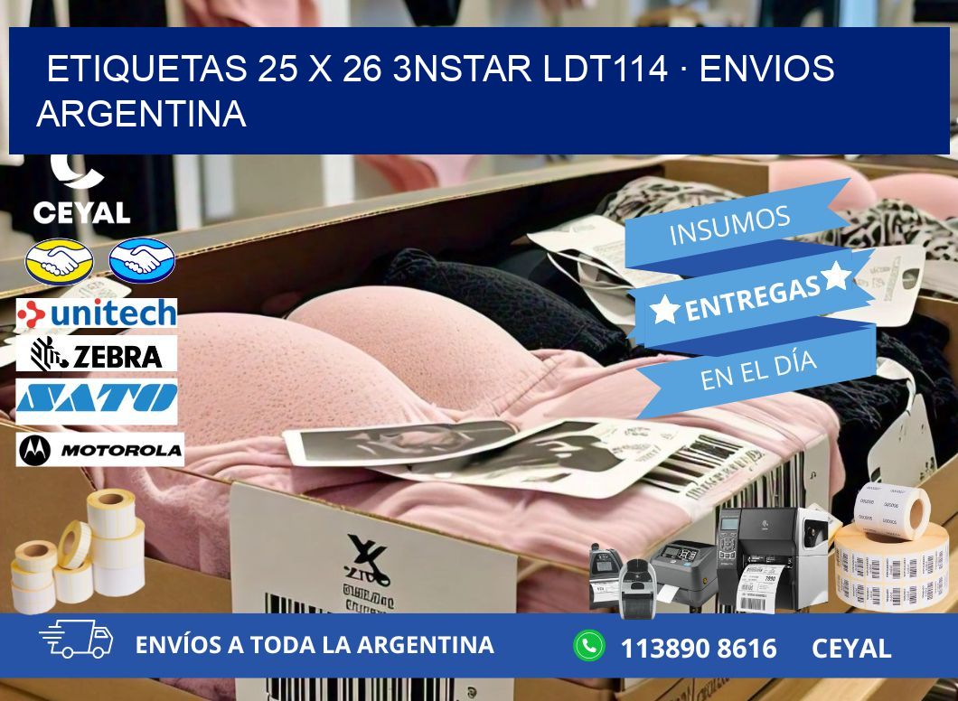 ETIQUETAS 25 x 26 3NSTAR LDT114 · ENVIOS ARGENTINA