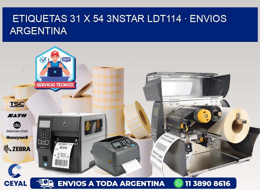 ETIQUETAS 31 x 54 3NSTAR LDT114 · ENVIOS ARGENTINA