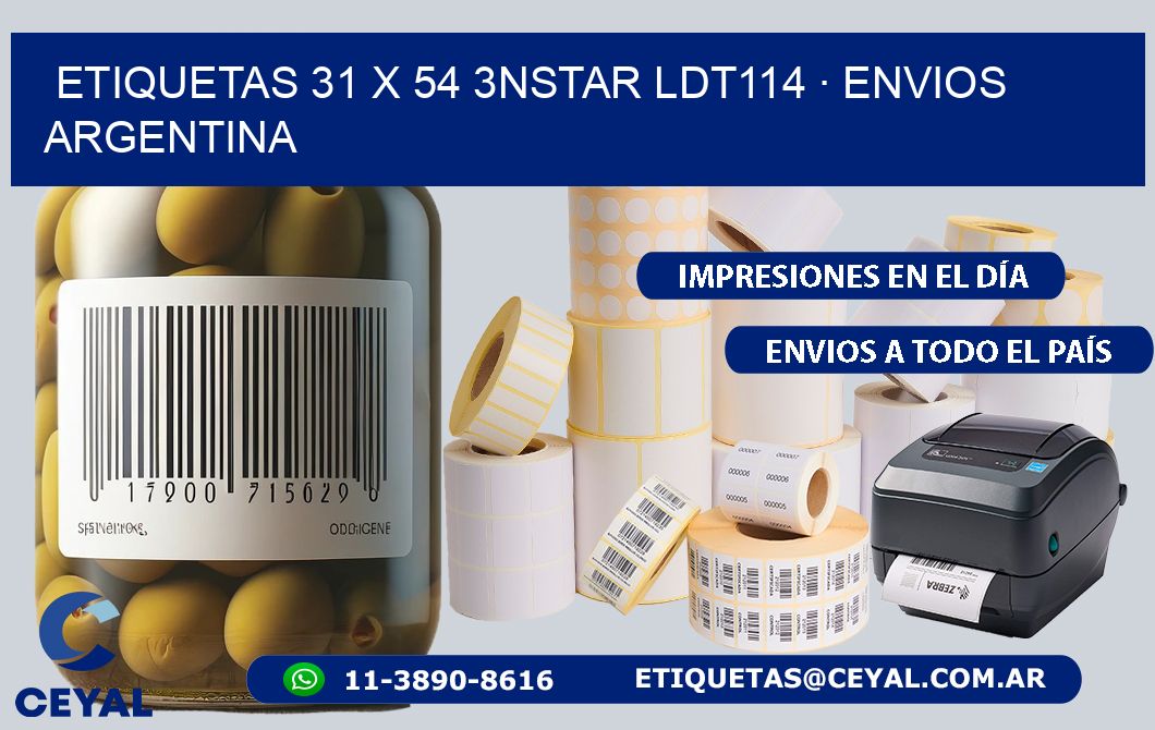 ETIQUETAS 31 x 54 3NSTAR LDT114 · ENVIOS ARGENTINA