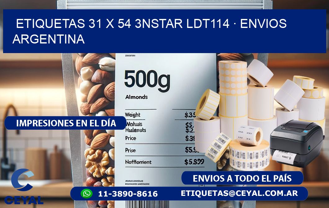 ETIQUETAS 31 x 54 3NSTAR LDT114 · ENVIOS ARGENTINA