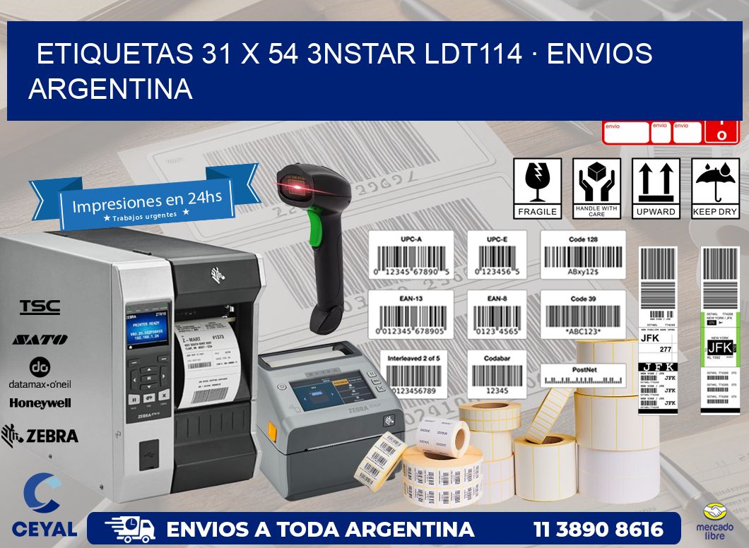 ETIQUETAS 31 x 54 3NSTAR LDT114 · ENVIOS ARGENTINA