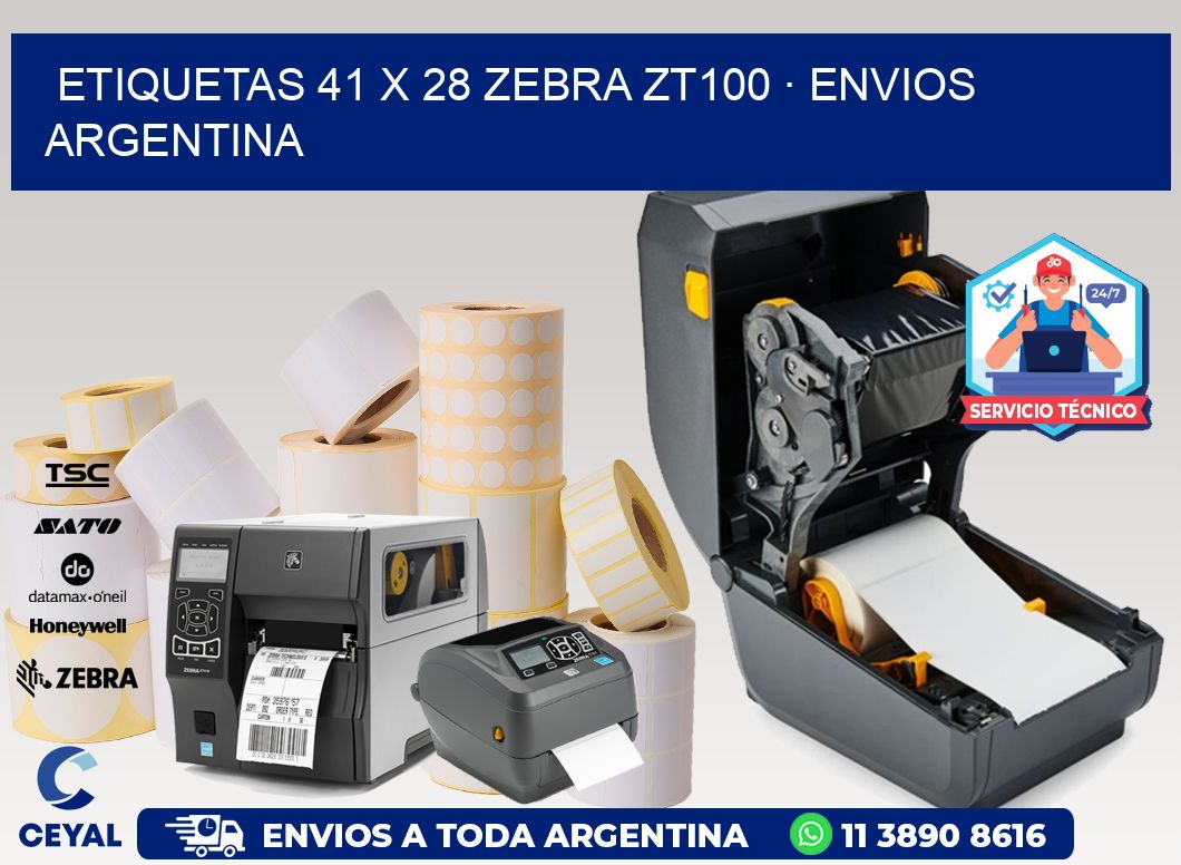 ETIQUETAS 41 x 28 ZEBRA ZT100 · ENVIOS ARGENTINA