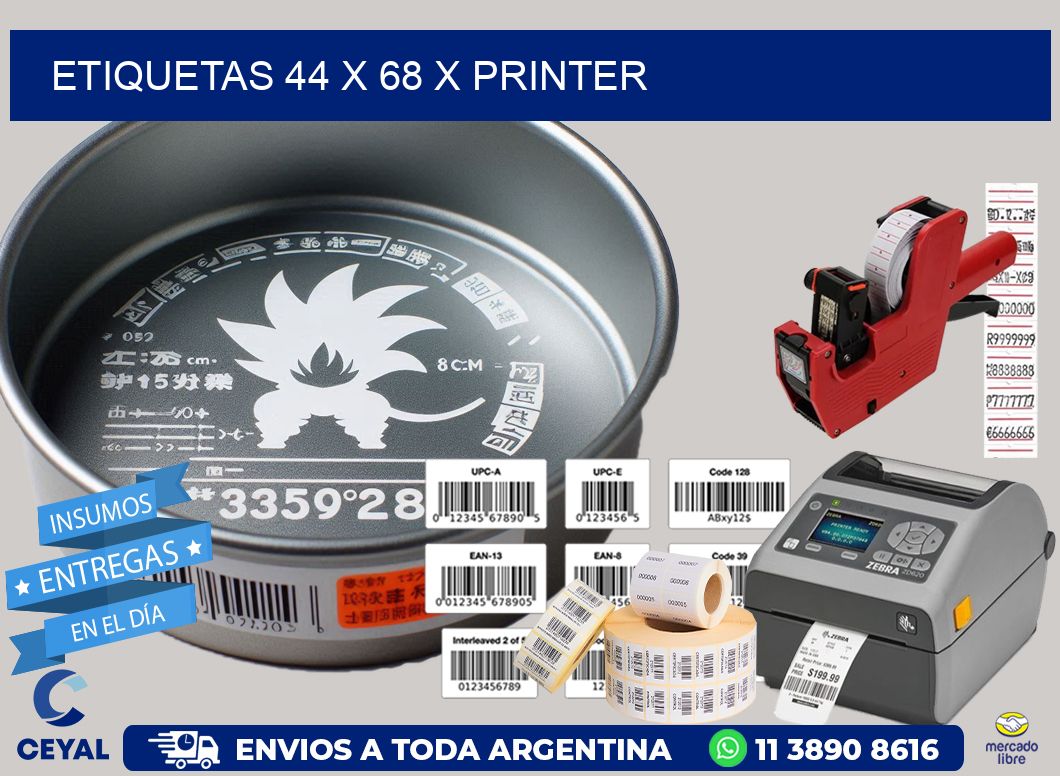 ETIQUETAS 44 x 68 X PRINTER