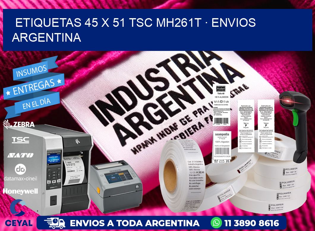 ETIQUETAS 45 x 51 TSC MH261T · ENVIOS ARGENTINA