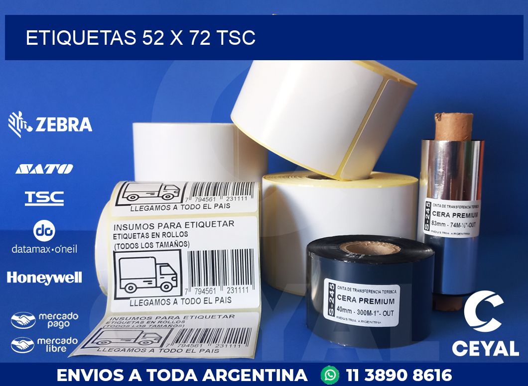 ETIQUETAS 52 x 72 TSC