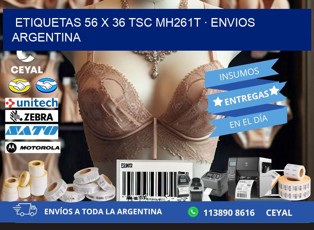 ETIQUETAS 56 x 36 TSC MH261T · ENVIOS ARGENTINA