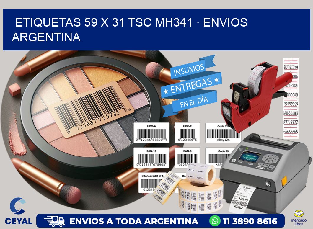 ETIQUETAS 59 x 31 TSC MH341 · ENVIOS ARGENTINA