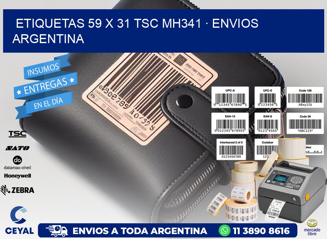 ETIQUETAS 59 x 31 TSC MH341 · ENVIOS ARGENTINA