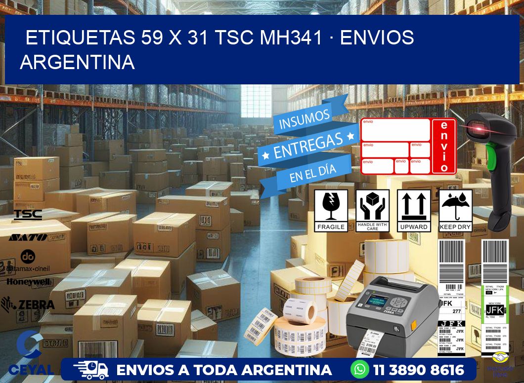 ETIQUETAS 59 x 31 TSC MH341 · ENVIOS ARGENTINA