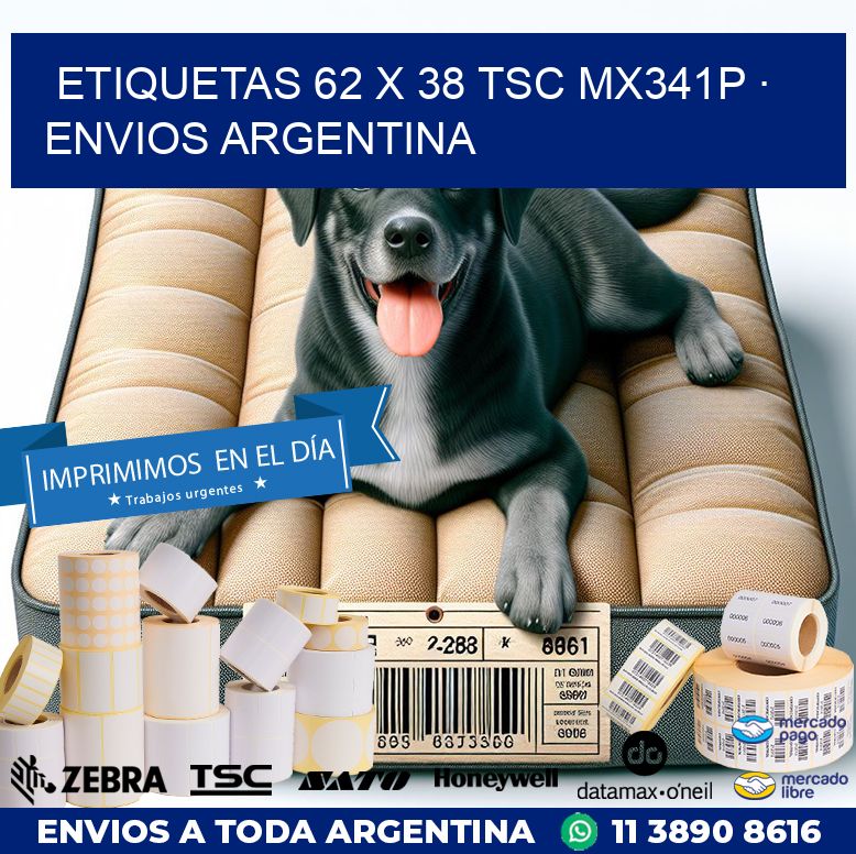 ETIQUETAS 62 x 38 TSC MX341P · ENVIOS ARGENTINA