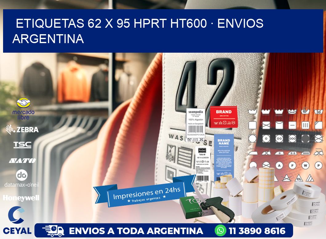 ETIQUETAS 62 x 95 HPRT HT600 · ENVIOS ARGENTINA