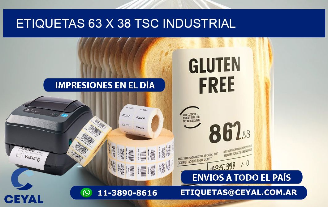 ETIQUETAS 63 x 38 TSC INDUSTRIAL