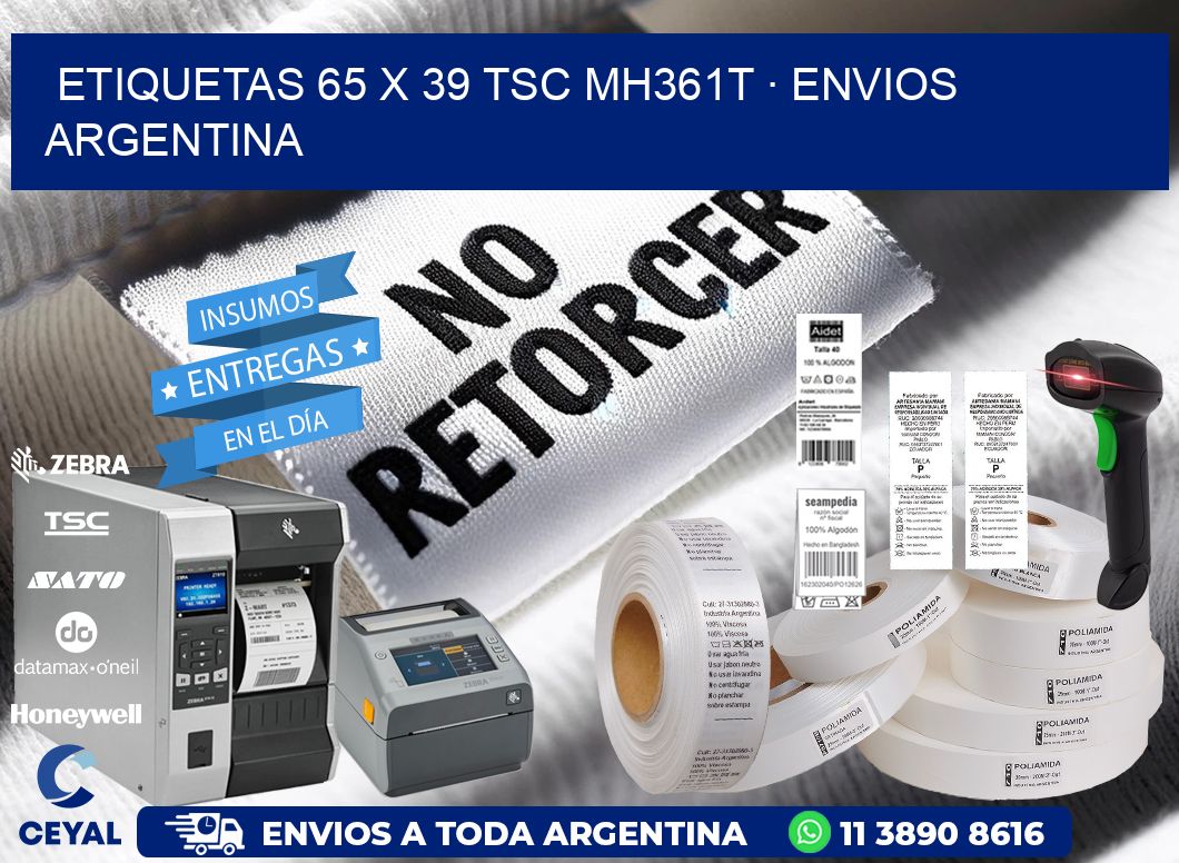ETIQUETAS 65 x 39 TSC MH361T · ENVIOS ARGENTINA