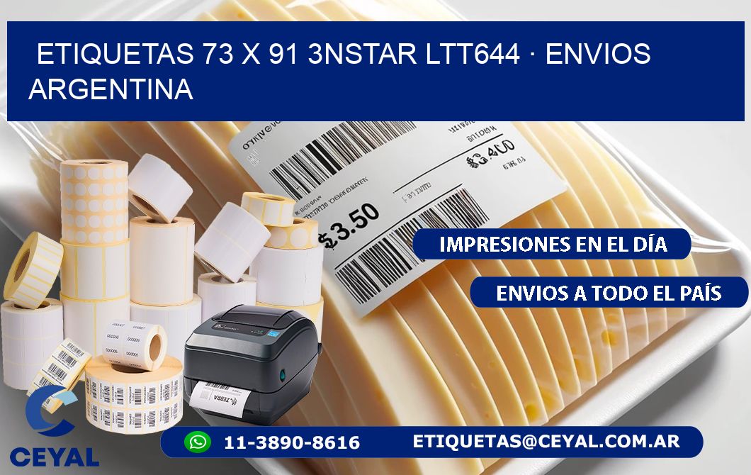 ETIQUETAS 73 x 91 3NSTAR LTT644 · ENVIOS ARGENTINA