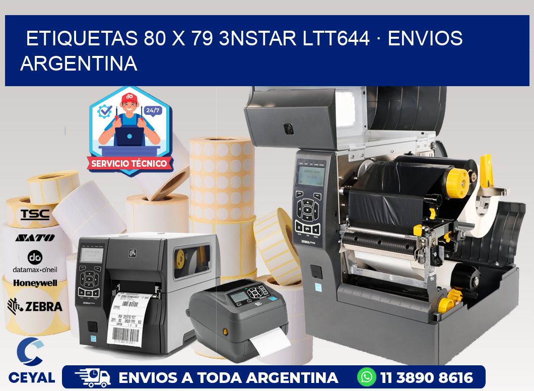 ETIQUETAS 80 x 79 3NSTAR LTT644 · ENVIOS ARGENTINA