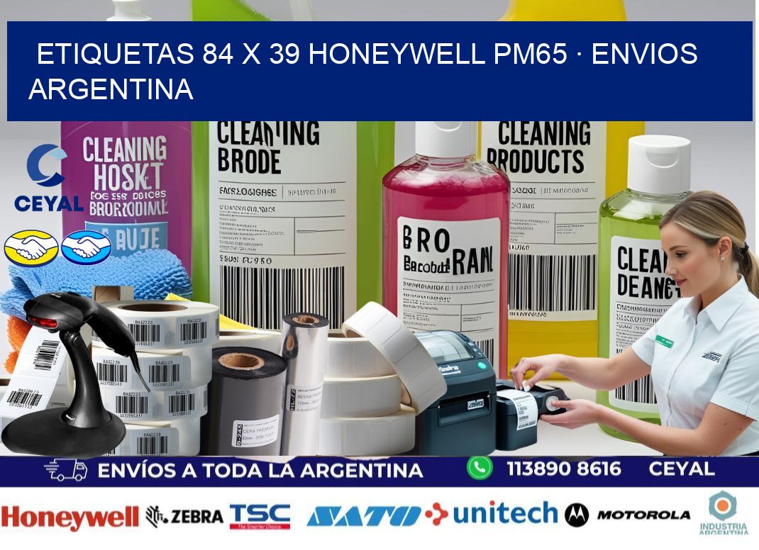 ETIQUETAS 84 x 39 HONEYWELL PM65 · ENVIOS ARGENTINA