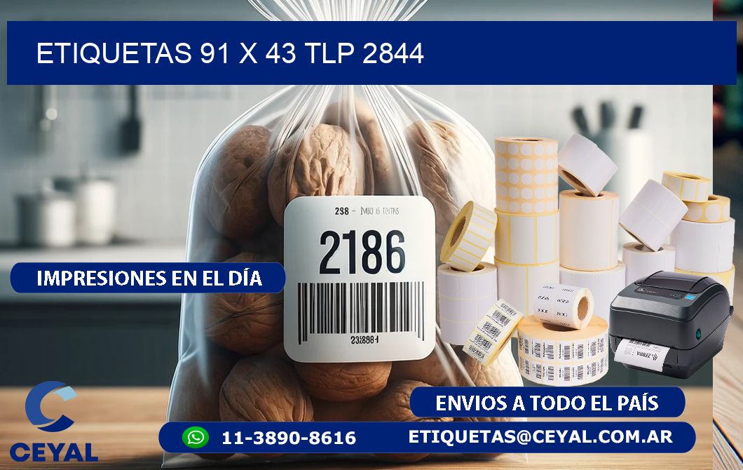 ETIQUETAS 91 x 43 TLP 2844