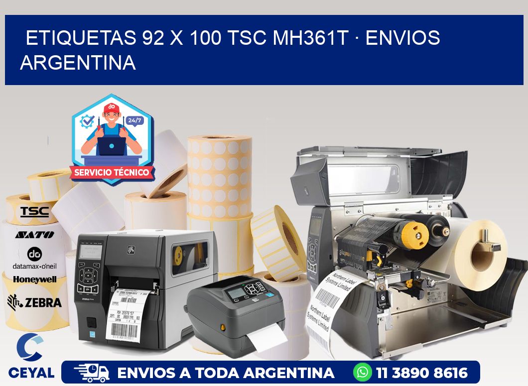 ETIQUETAS 92 x 100 TSC MH361T · ENVIOS ARGENTINA