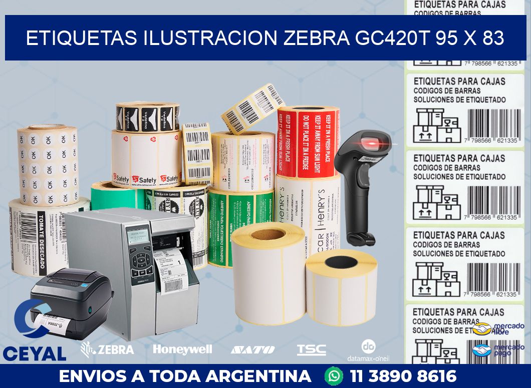 ETIQUETAS ILUSTRACION ZEBRA GC420T 95 x 83