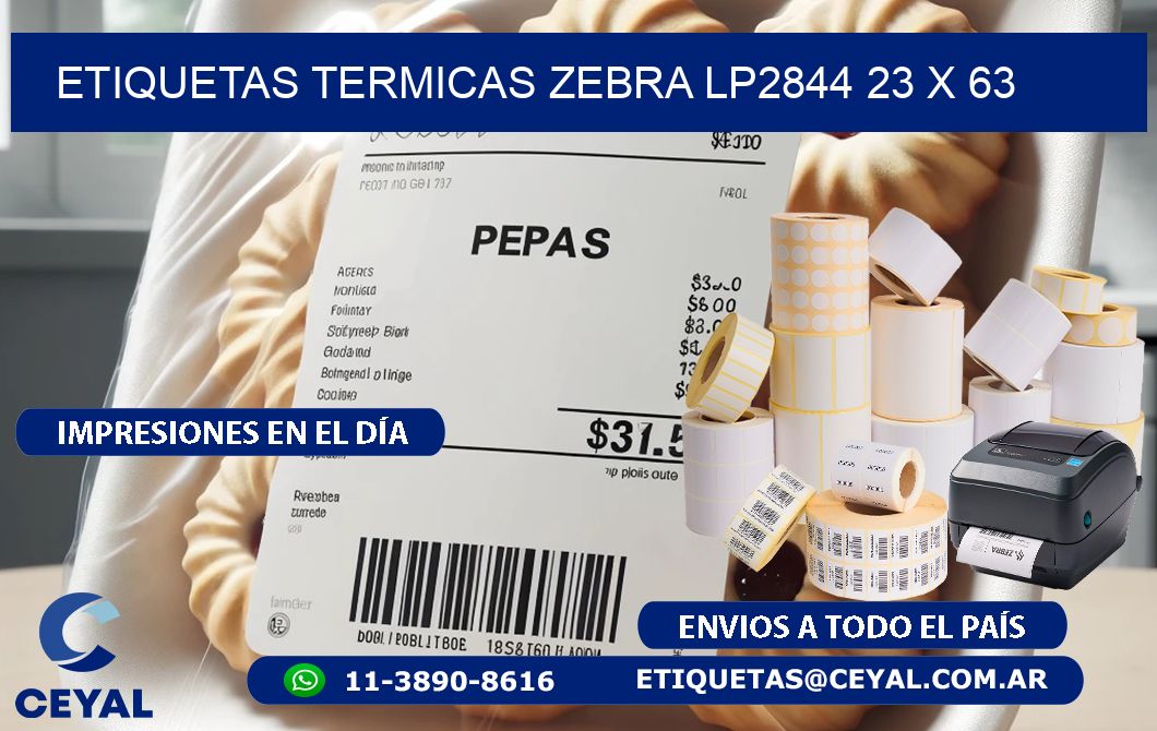 ETIQUETAS TERMICAS ZEBRA LP2844 23 x 63