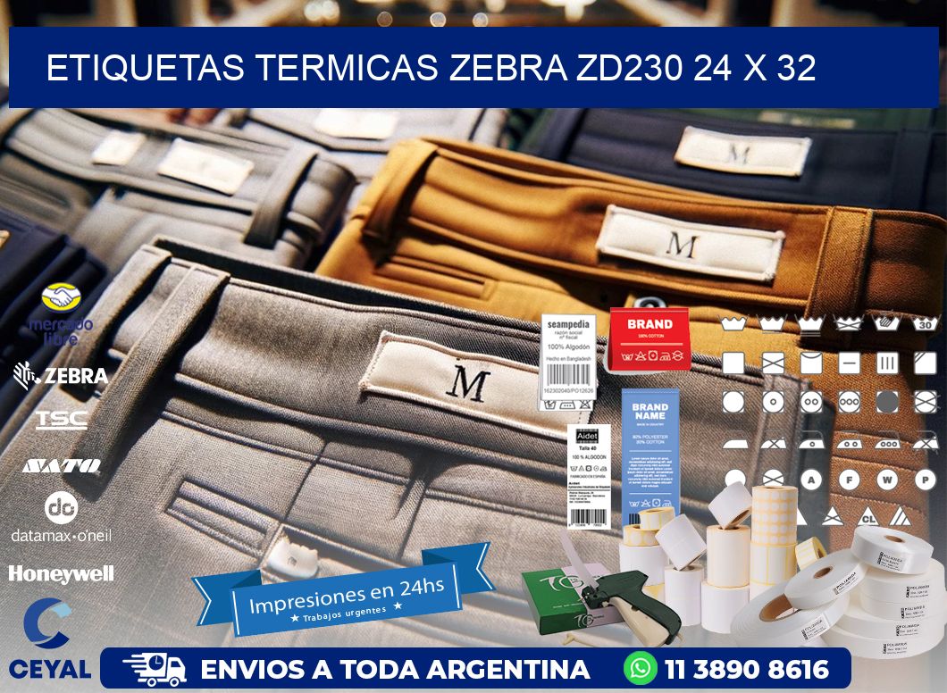 ETIQUETAS TERMICAS ZEBRA ZD230 24 x 32
