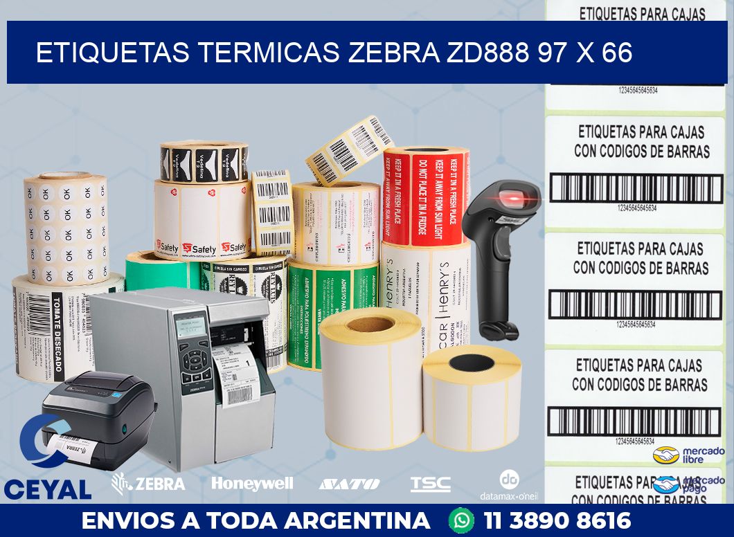 ETIQUETAS TERMICAS ZEBRA ZD888 97 x 66