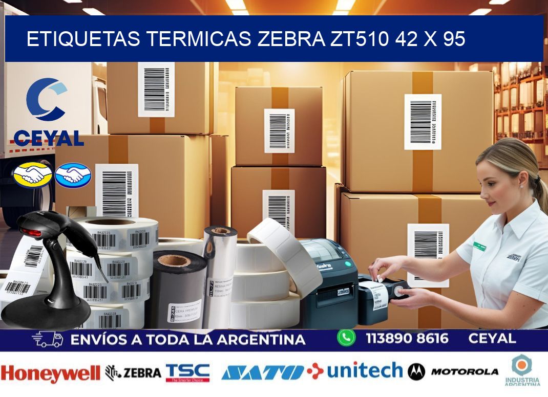ETIQUETAS TERMICAS ZEBRA ZT510 42 x 95