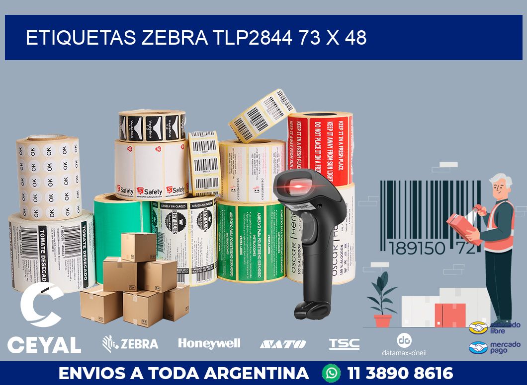 ETIQUETAS Zebra TLP2844 73 x 48