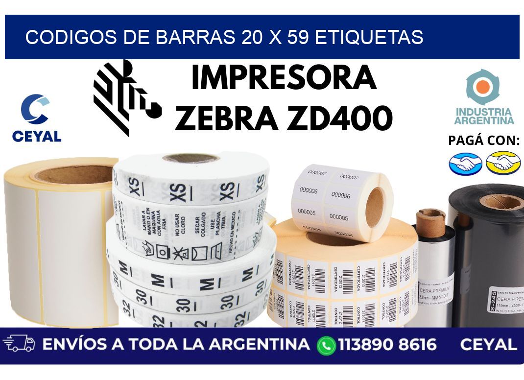 codigos de barras 20 x 59 etiquetas