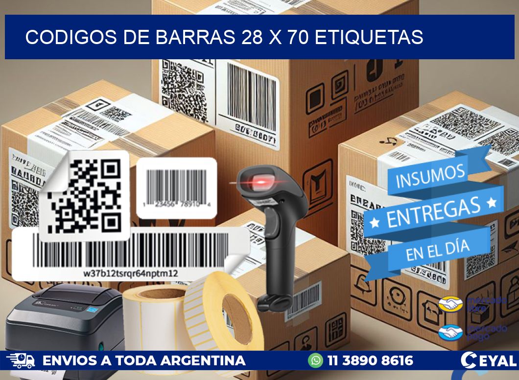 codigos de barras 28 x 70 etiquetas