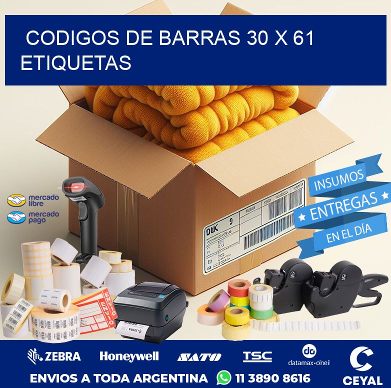 codigos de barras 30 x 61 etiquetas