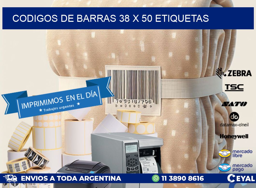 codigos de barras 38 x 50 etiquetas