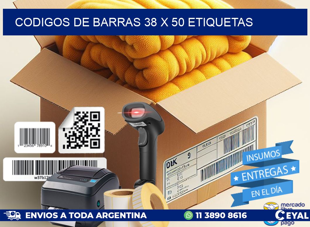 codigos de barras 38 x 50 etiquetas