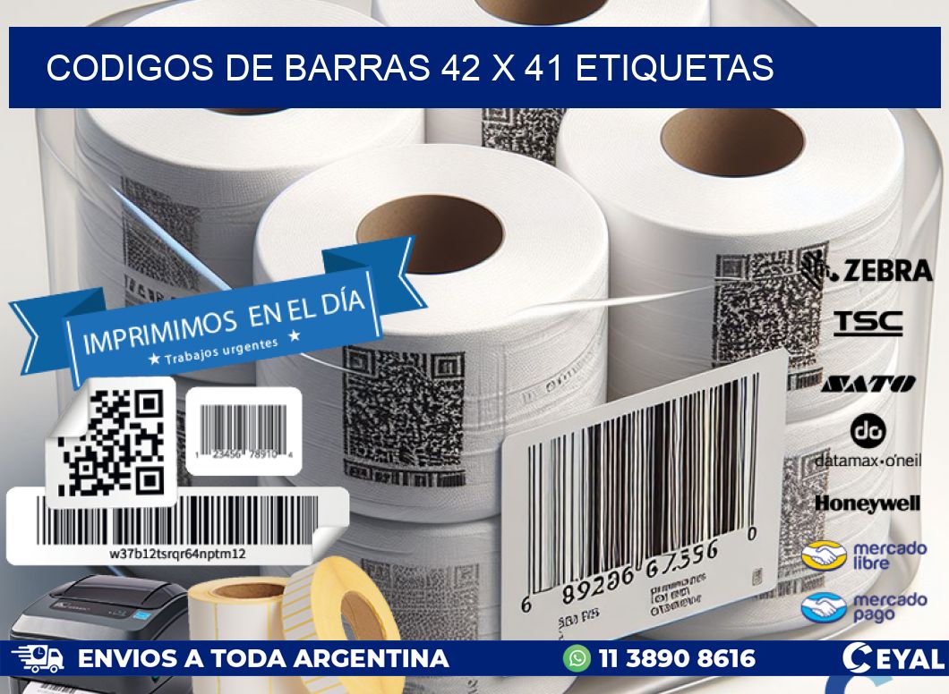 codigos de barras 42 x 41 etiquetas