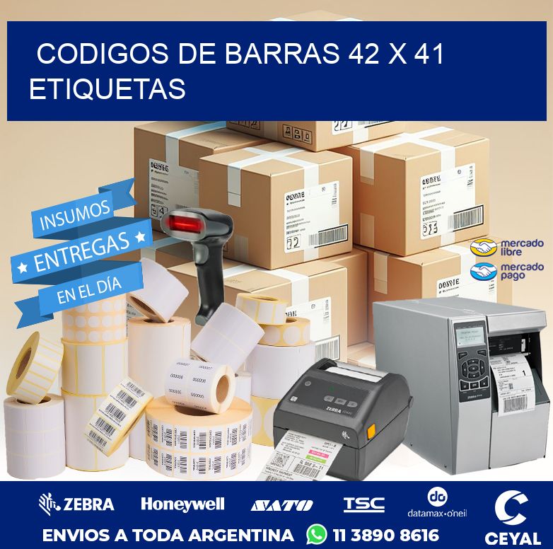 codigos de barras 42 x 41 etiquetas